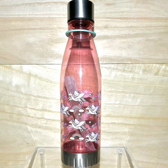Hello Kitty 20 oz. Water Bottle Clear Pink!!